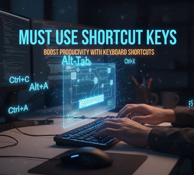 Must Use Shortcut Keys - Boost Typing Productivity